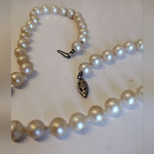 18" Vintage Pearl Necklace, 5mm (cream) cultured pearls